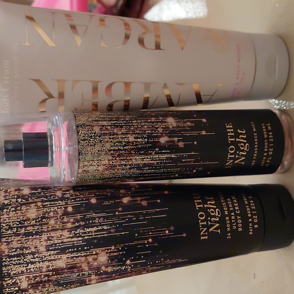 Bath and Body Works Into the Night & Amber and Argan